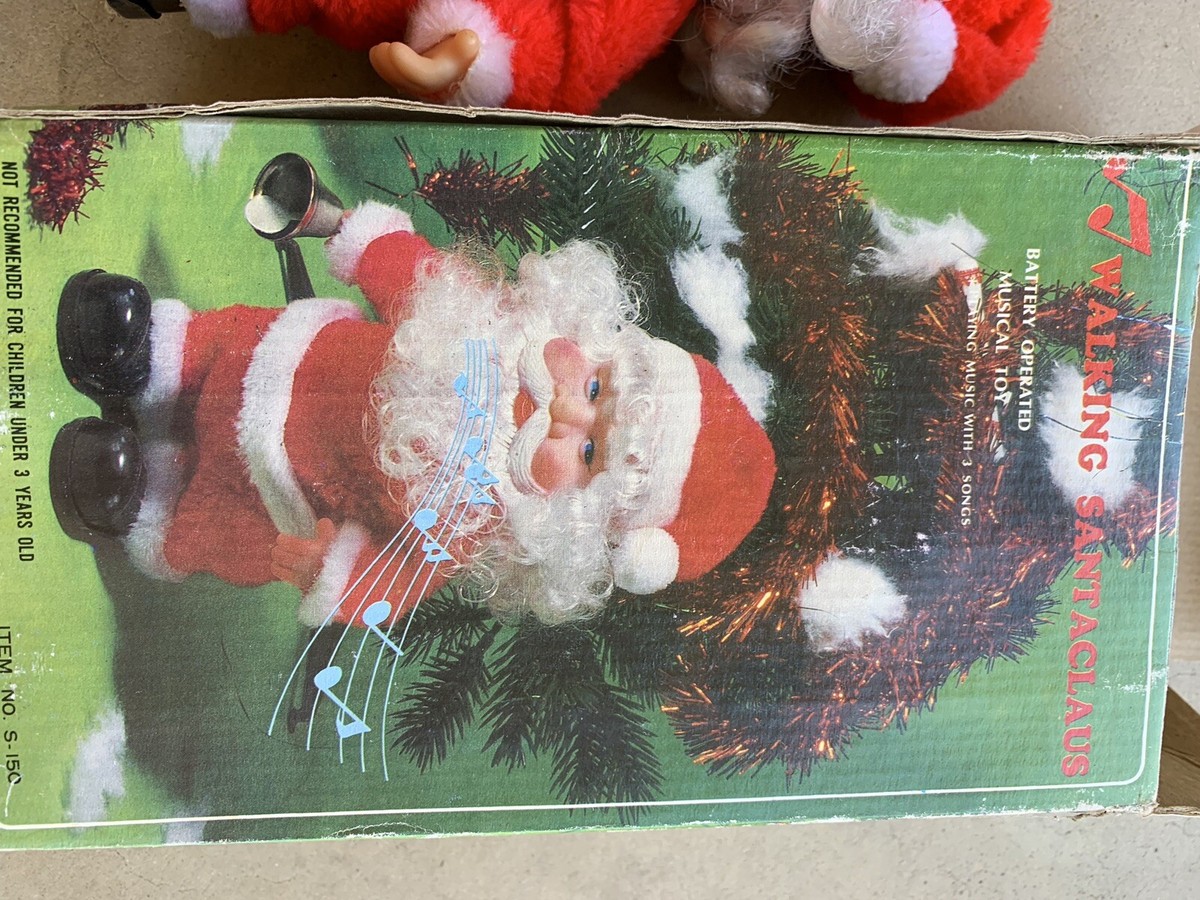 ウォーキングサンタ 音楽付き　レトロ Vintage WALKING SANTA CLAUS Musical Toy w/Box | eBay