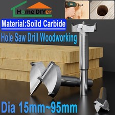 15mm 95mm Soild Carbide Forstner Bit Shank Boring Hole Saw Drill Woodworking