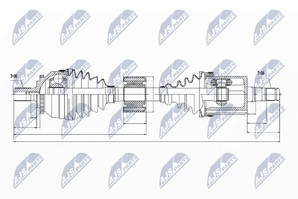 NTY Antriebswelle NPW-VV-028 FüR Volvo-image