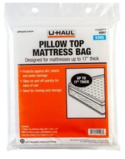U-Haul King Pillow Top Mattress Bag - Heavy-Duty Moving Protector, White