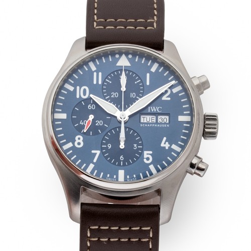 IWC Pilot’s Watch Chronograph IW377714 43mm Blue Dial Box & Papers 2019