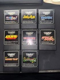 Coleco ColecoVision Console with 5 controllers, 8 games, cables UNTESTED