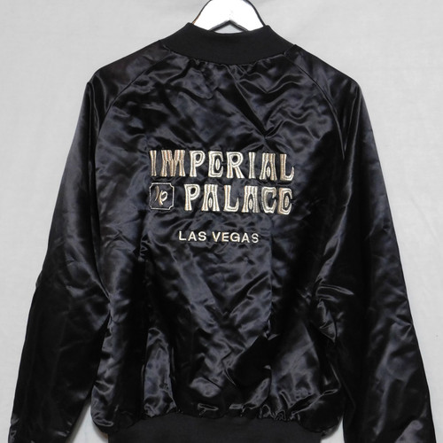 Vintage 1990 Imperial Palace Las Vegas Casino Hotel Embroidered Satin Jacket L
