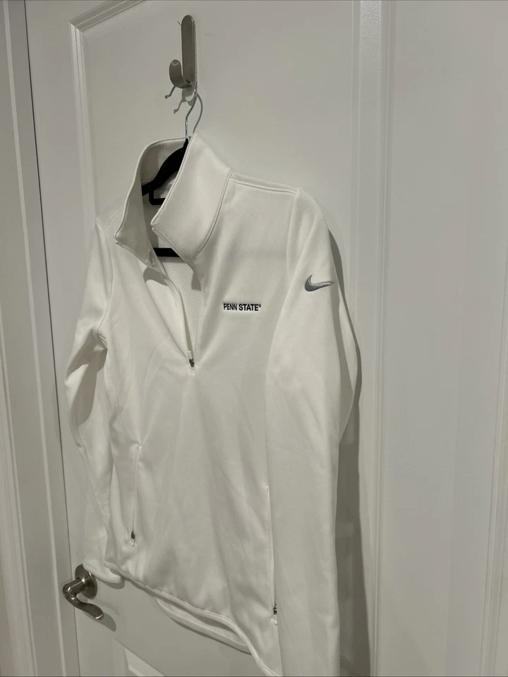 Nike Golf Penn State 1/4 Zip  Jacket White Small Therma-fit - Image 3 of 4