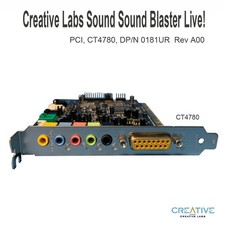 Creative Labs Sound Blaster Live CT4780 PCI 5.1 Audio Card 3.5mm I/O jacks