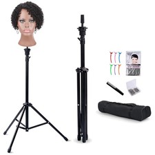 Adjustable Wig Stand Tripod with Accessories