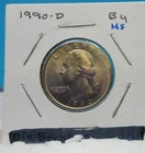 1990-D Washington QUARTER 25 Cent COIN / Brilliant Uncirculated
