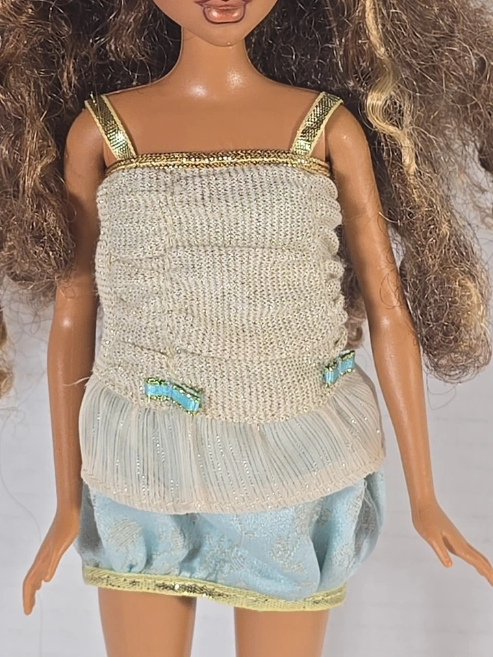 Muñeca Barbie My Scene Madison Westley 1999 molde corporal cabello marrón flocado ojos azules Foto 3 de 4