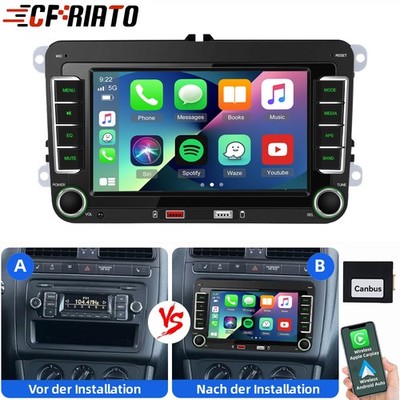 2DIN Für VW Polo 6R 6C V 2009-2017 Wireless Apple Carplay Android Auto Autoradio