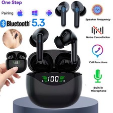 Bluetooth Earbuds Headset 5.3 Wireless Noise Cancelling TWS Trucker Waterproof
