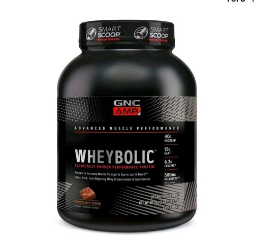 GNC Amp Wheybolic Protein Nutrition, 3lb, Chocolate Fudge, EXP 7/2025