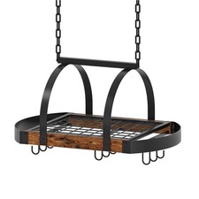 Hanging Pot Rack, Pot Hanger for Kitchen, Ceiling Mounted Pot Holder, Cookwar...