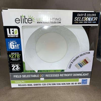 Elite LED Lighting Selectable CCT Recessed Retrofit Downlight 5CCT REL633 5 or6 