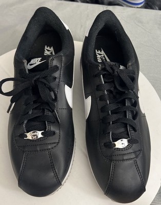 Nike Cortez Basic Leather Black White women Sneakers Shoes Size 8 819719-012 