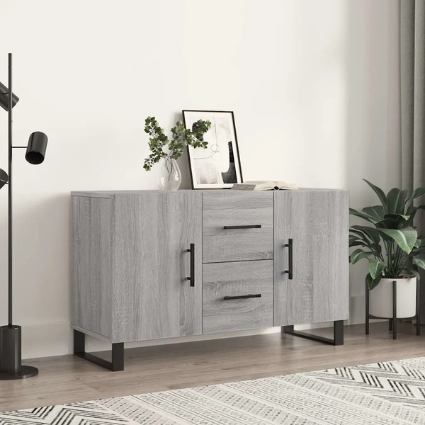 Sideboard Grau Sonoma-Eiche Nachbildung 100X36X60 Cm Holzwerkstoff-image