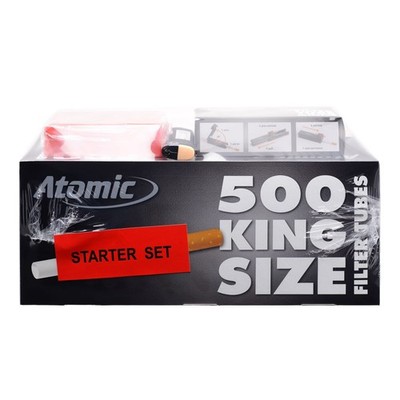 Atomic Filterhülsen Starter Set (1 Set a 4 teilig) (500 Hülsen + Zubehör)