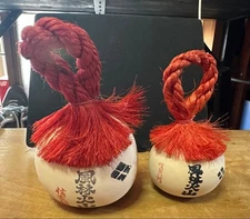 Bell Furin Kazan Set of 2, Decorative Japanese Soryo Lot,