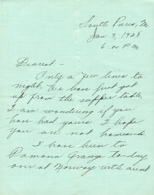 1928 Letter Remain Pure for You Old Fashioned Love Correspondence South Paris ME
