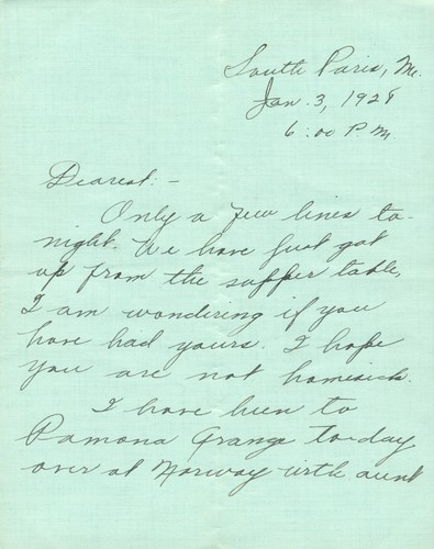 1928 Letter Remain Pure for You Old Fashioned Love Correspondence South Paris ME