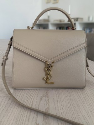 Yves Saint Laurent Cassandra Bag YSL Top Handle Biege 