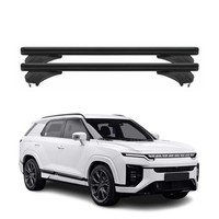 Menabo DachträGer GrundtäGer FüR KGM Actyon 2024-2026 Aluminium Schwarz 2 Tlg
