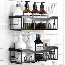 Shower Caddy 2 Pack,Adhesive Shower Organizer for Bathroom Storage Home