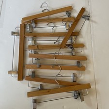 Wooden Hangers Pack of 10 Skirt Pants Hangers Premium Natural Finish Home