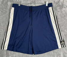 Vintage Adidas Shorts Mens Medium Blue Mesh Dazzle Shiny 90s Y2K Gym Training