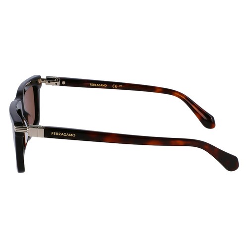 Gafas de sol Salvatore Ferragamo SF 2015S 242 marrón acetato lentes marrón color liso - Imagen 3 de 3