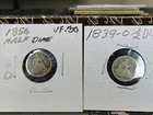 1839 O & 1856 90% Silver Seated Liberty Half Dimes! + 1 Free Tube of Gold Flake!