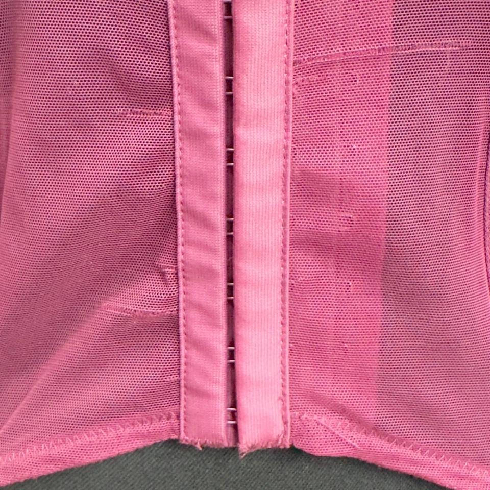Victoria's Secret Corsé Bustier Cordones Deshuesado Liguero Borgoña Talla L LEER Foto 4 de 4