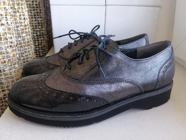 Women Paul Green Oxford Black Leather 37