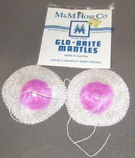 NOS M&M Hose Company Glo-Brite Mantles Unused Qty 2 Made in Austria # 197