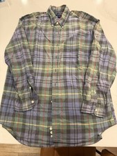 Abercrombie Fitch Men's Button Down Shirt Large Multicolor Plaid Long Sleeve