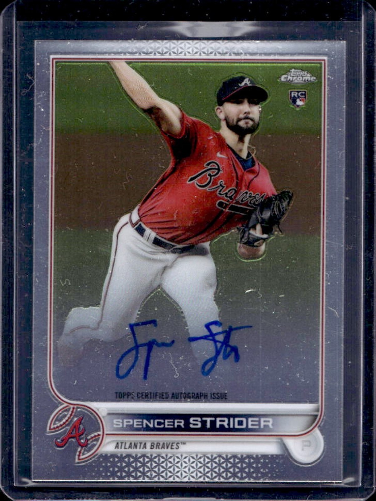 2022 Topps Chrome Spencer Strider Rookie Auto RC #RA-SS Braves