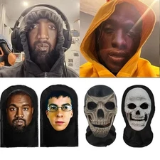 3D Printed Horror Mask – Ronaldo & Kanye Style Seamless Halloween Cosplay Facial