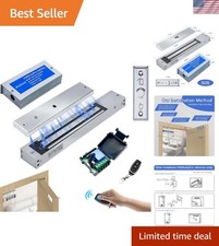 Electric Magnetic Lock Kit - 600lb Holding Power with Dual Remote Control Access