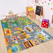 Car Rugs for Kids Toy Cars,Kids Play Rug with Non-Silp Backing, City Road Car...