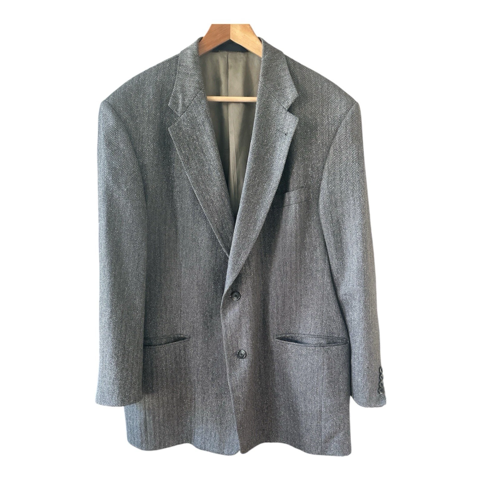 Burberry cappotto sportivo uomo 46 L grigio blazer lana vintage