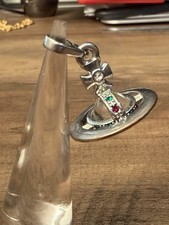 Vivienne Westwood Tiny Orb Silver Clear Lucite Pendant For Necklace