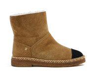 NEW Chanel Suede Mouton Short Boots uk3.5 eu36.5