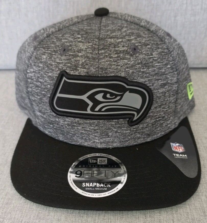 SEATTLE SEAHAWKS NFL TEAM NEW ERA SNAPBACK 9FIFTY PEQUEÑO/MEDIANO ADULTO NUEVO CON ETIQUETAS