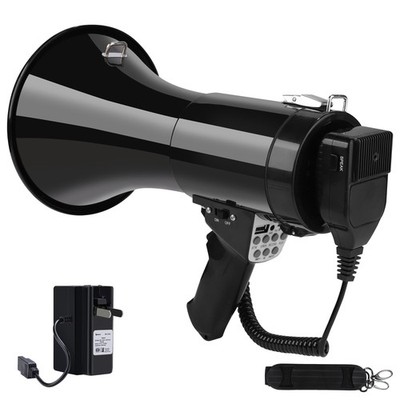 50W Bluetooth Megaphone Bullhorn with Rechargeable Battery-Professional Mega ...