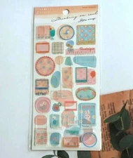 Kamio Japan Masking Tape Sticker Set Retro Stamp Collage Used