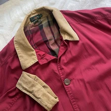 Vintage J. Crew Oarsman Chore Coat Mens XLT Field Barn Hunting Jacket Red