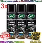 3 x Turtle Wax Fresh Shine Interior Car Cleaner & Air Freshener New Car 500ml