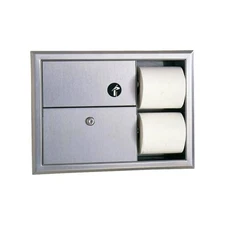 Bobrick B-3094 CLASSICSERIES RECESSED SANITARY NAPKIN AND TOILET PAPER DISPENSER