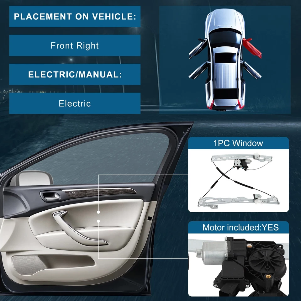 Motor elevador de ventana eléctrico delantero izquierdo/trasero derecho para Mazda CX-7 2007-2012 Foto 2 de 4