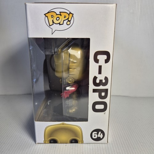 Funko Pop! Star Wars #64 C-3P0 with One Red Arm Pop Vinyl New In Box Bobble Head - Picture 2 of 10