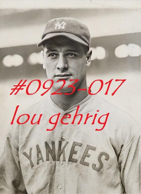 VINTAGE MALE PORTRAIT 0923017 BASEBALL LOU GEHRIG free shipping